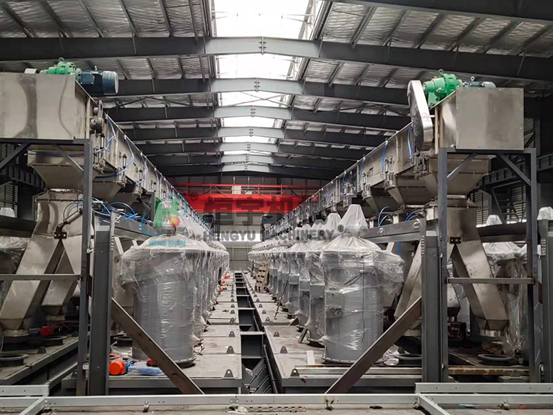 江蘇-耐火材料-8臺-7升-出料口24個(gè)-不銹鋼多點(diǎn)卸料Z型提升機(jī)